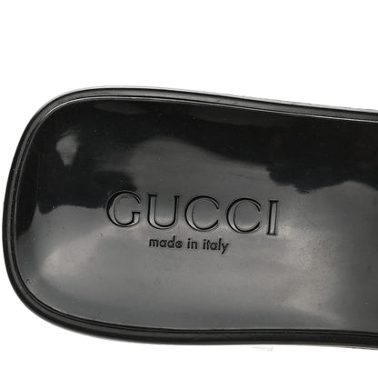 Gucci Rubber Gucci Logo Womens Platform 20/60mm Slide Sandals 39 Black 5 of 9