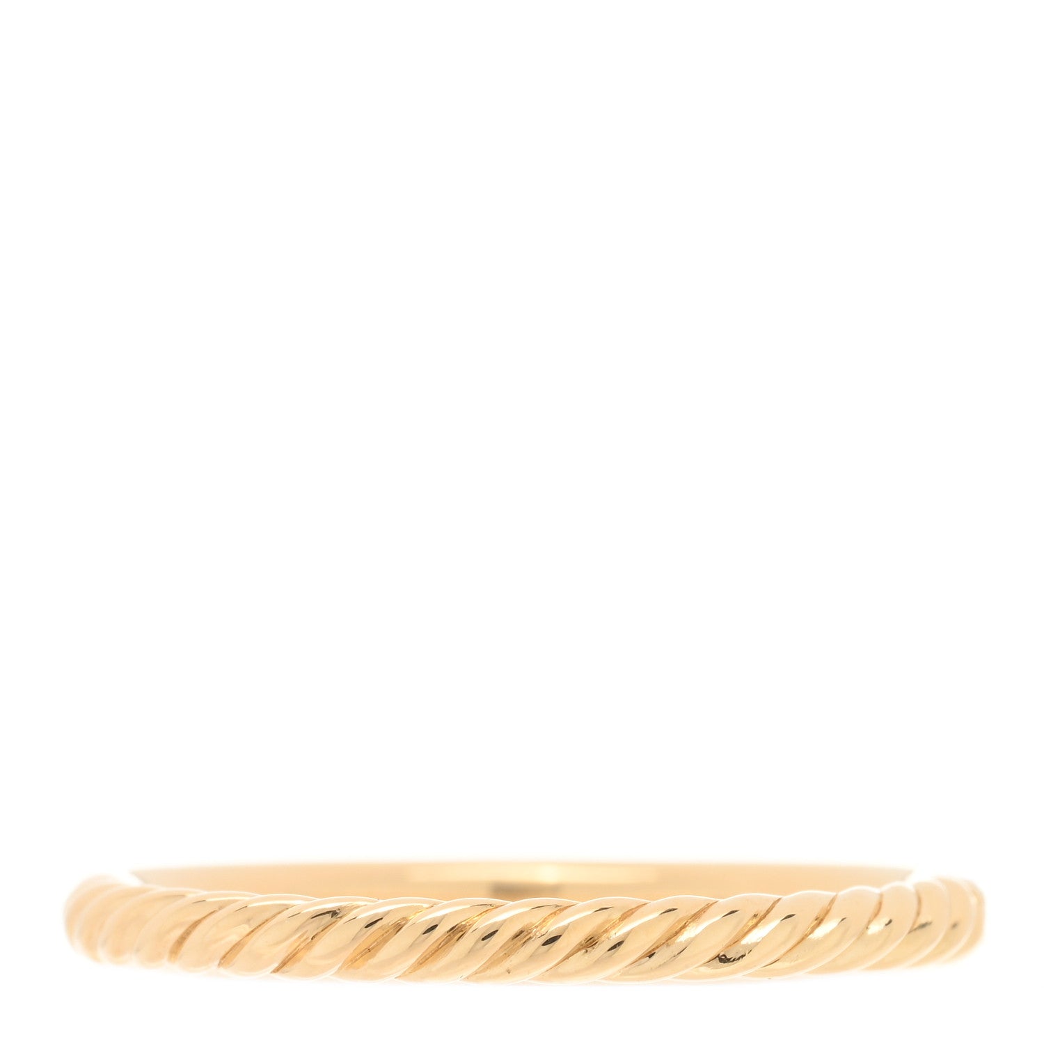David Yurman 18K Yellow Gold Diamond 1.8mm Eden Partway Wedding Band Ring 54 7 3 of 4