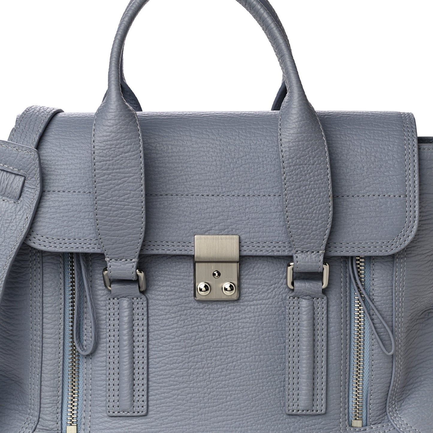 Textured Calfskin Medium Pashli Satchel Lilac