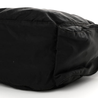 Prada Re-Nylon Vela Saffiano Pocket Double Zip Shoulder Bag Black 9 of 14