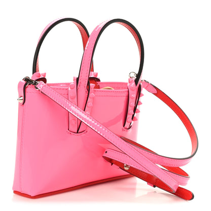Christian Louboutin Patent Calfskin Spikes Mini East West Cabata Tote Poupidou 3 of 10