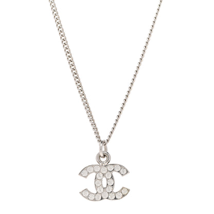 Chanel Crystal Timeless CC Necklace Silver 1 of 6