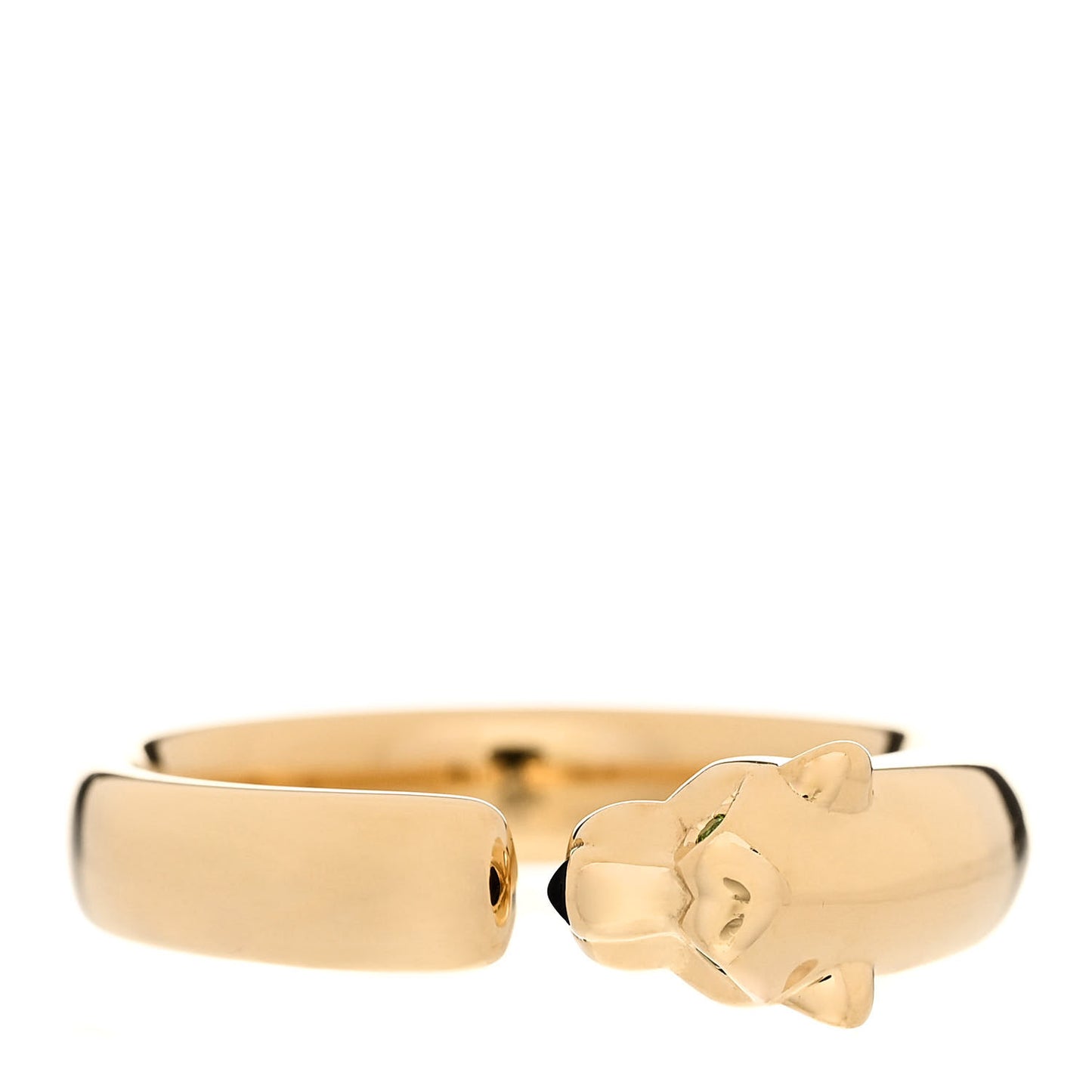 18K Yellow Gold Tsavorite Onyx Panthere De Cartier Ring 61 9.5