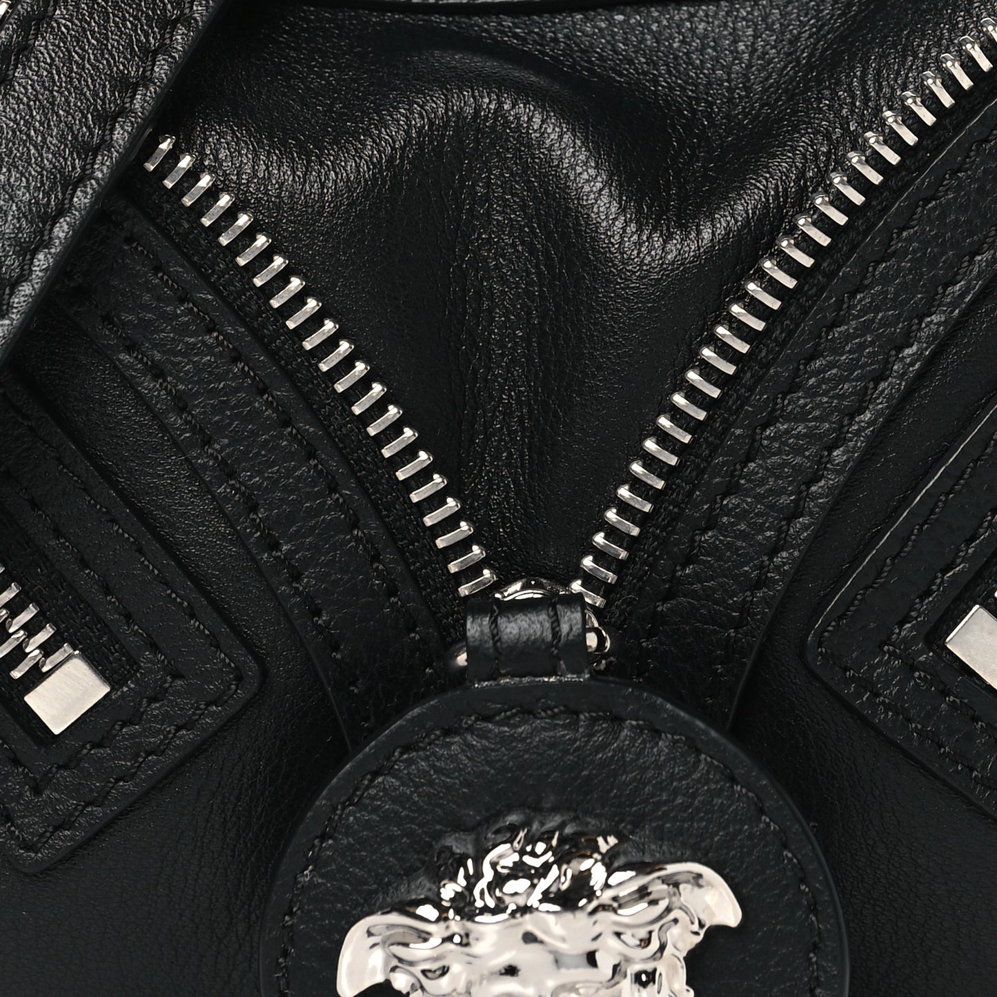 Calfskin Mini Repeat Zip Hobo Black