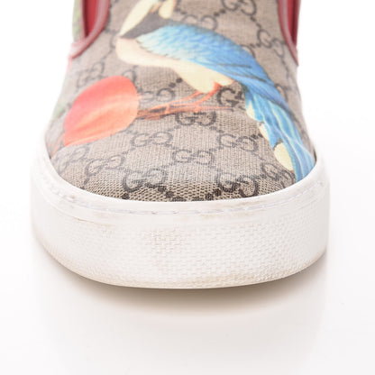 Gucci GG Supreme Monogram Tian Mens Dublin Slip On Sneakers 13 Beige Multicolor Red 15 of 18