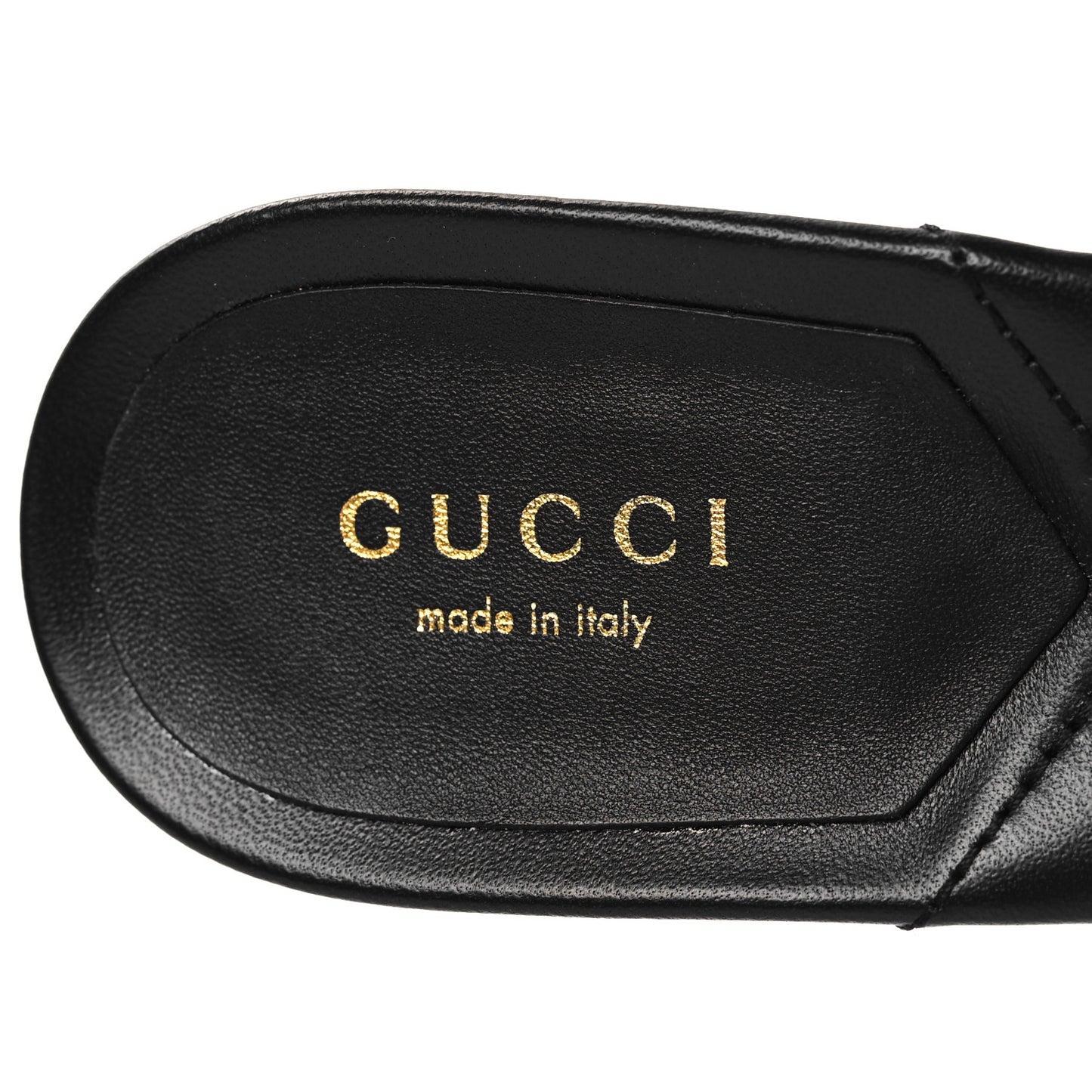 Nappa Matelasse Monochrome GG Marmont 75mm Slide Sandals 38 Black