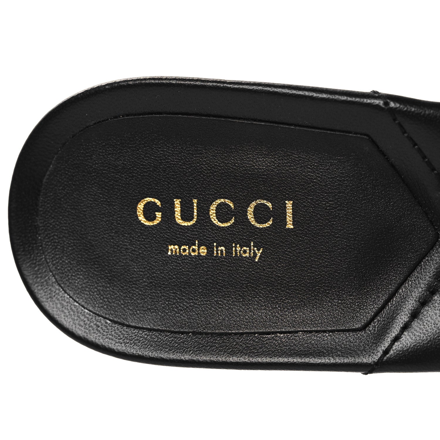 Gucci Nappa Matelasse Monochrome GG Marmont 75mm Slide Sandals 38 Black 8 of 9