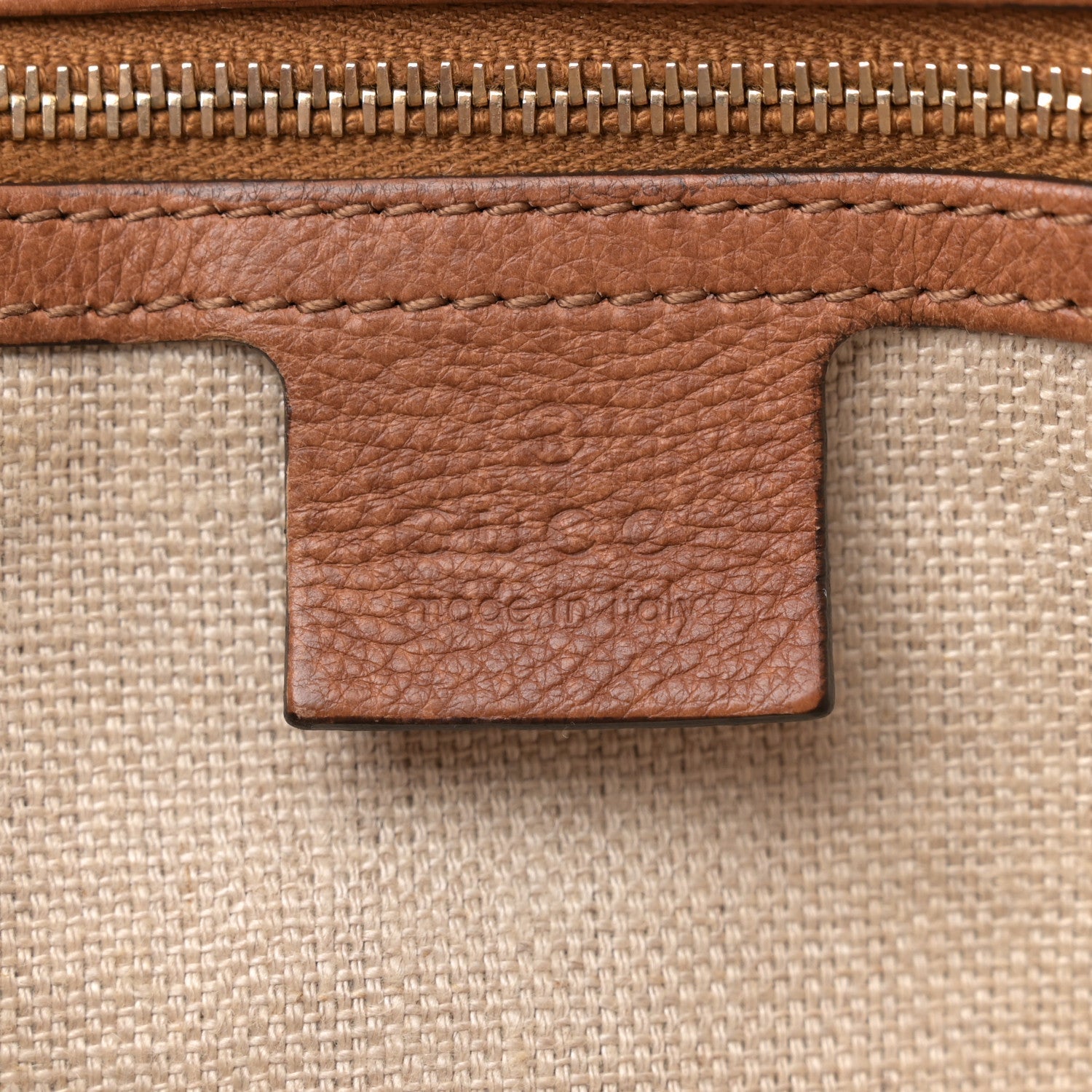 Gucci Pebbled Calfskin Medium Marrakech Shoulder Bag Camel 6 of 13