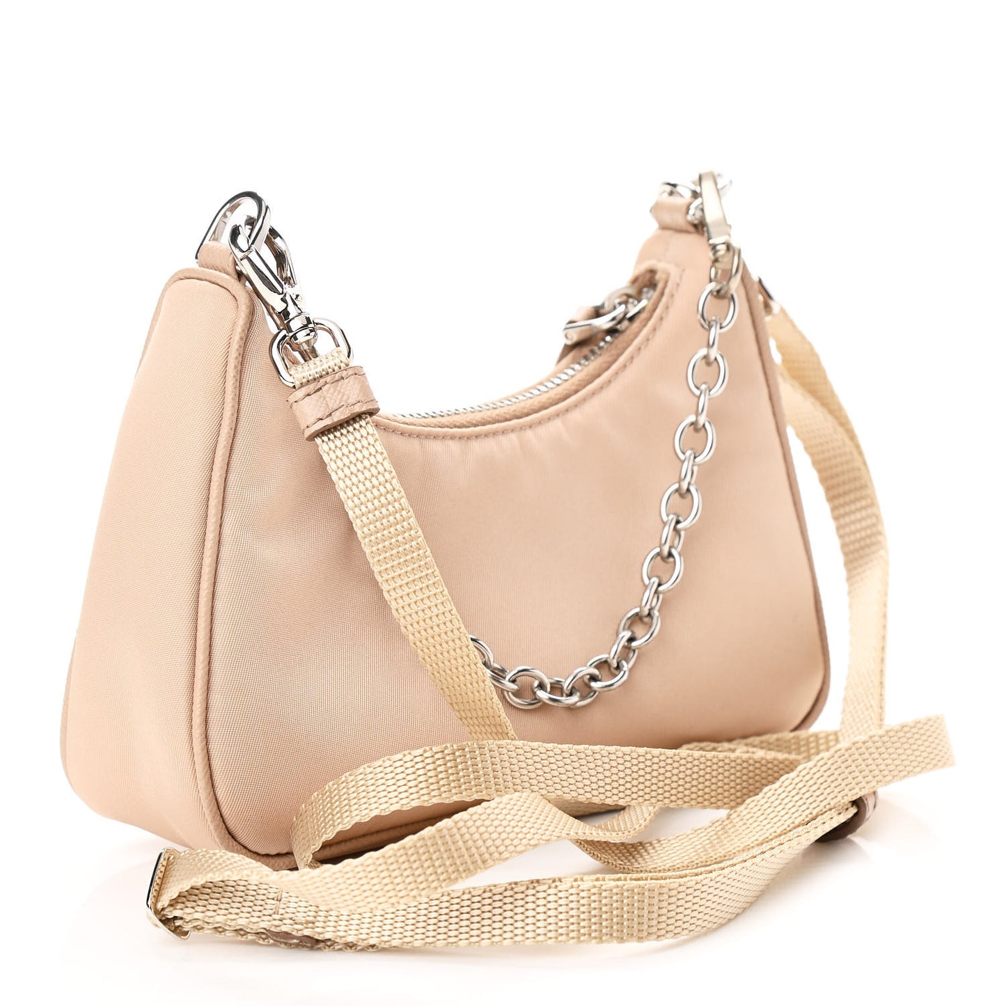 Tessuto Nylon Saffiano Mini Re-Edition 2000 Shoulder Bag Cammeo