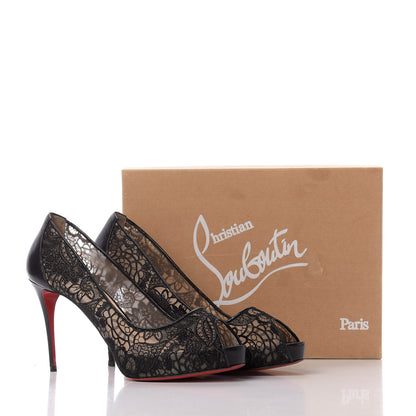 Christian Louboutin Nappa Rete Very Lace 100 Pumps 41.5 Black 11 of 11
