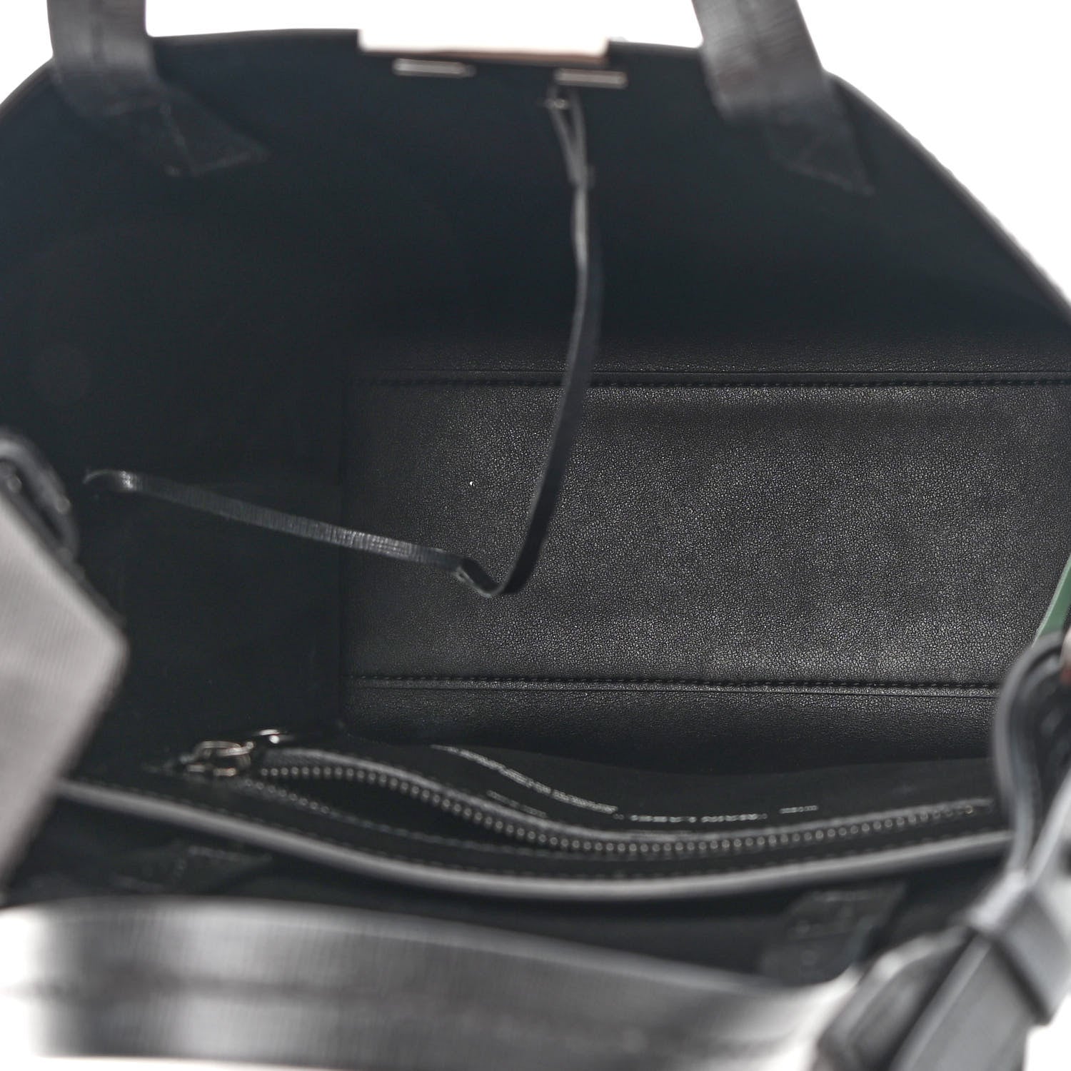 Off-White Saffiano Striped Diag Binder Crossbody Black White 4 of 7