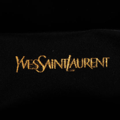 Saint Laurent Metallic Suede Large Belle De Jour Clutch Black Gold 6 of 7