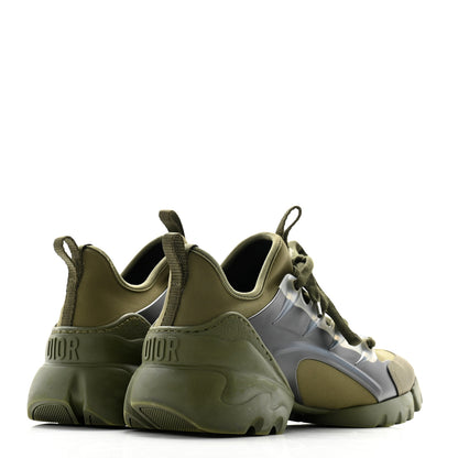 Christian Dior Neoprene Rubber Womens D-Connect Sneakers Kaki 4 of 8