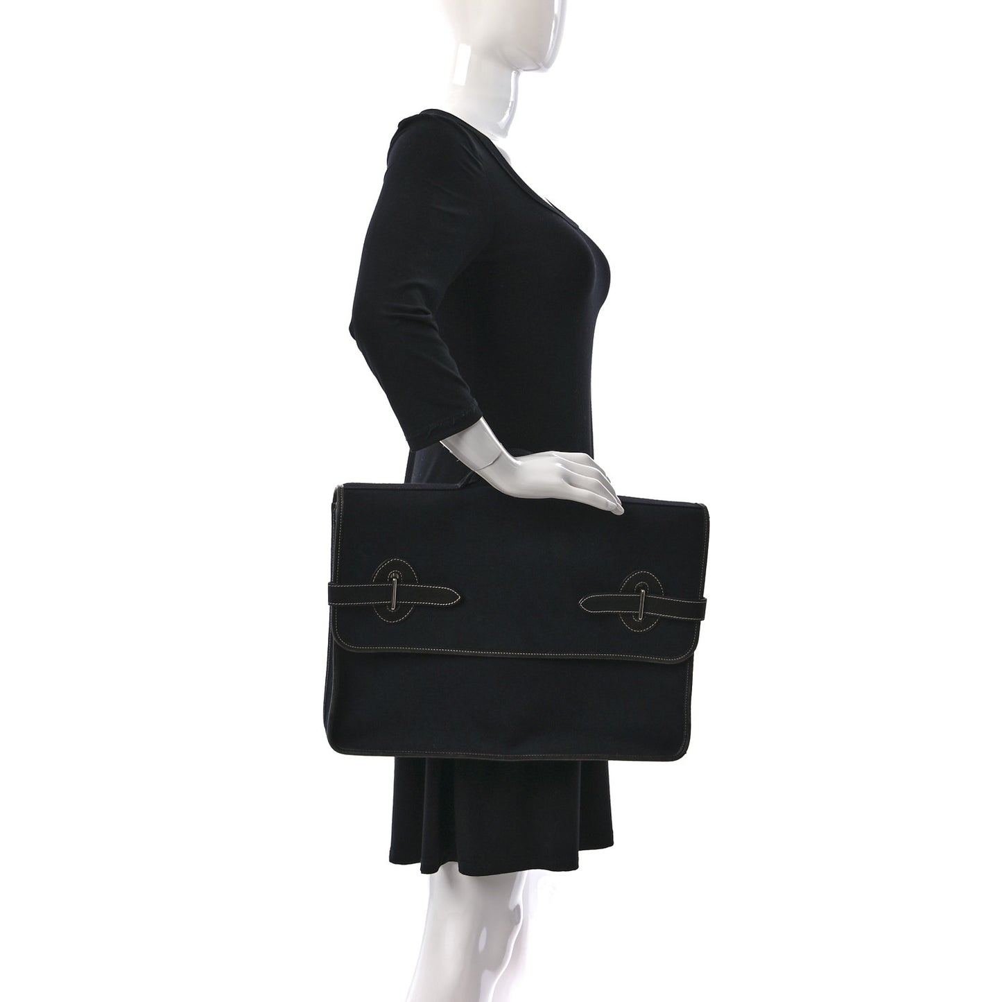 Toile Officier Buenaventura Briefcase Black