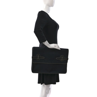 Hermes Toile Officier Buenaventura Briefcase Black 2 of 23