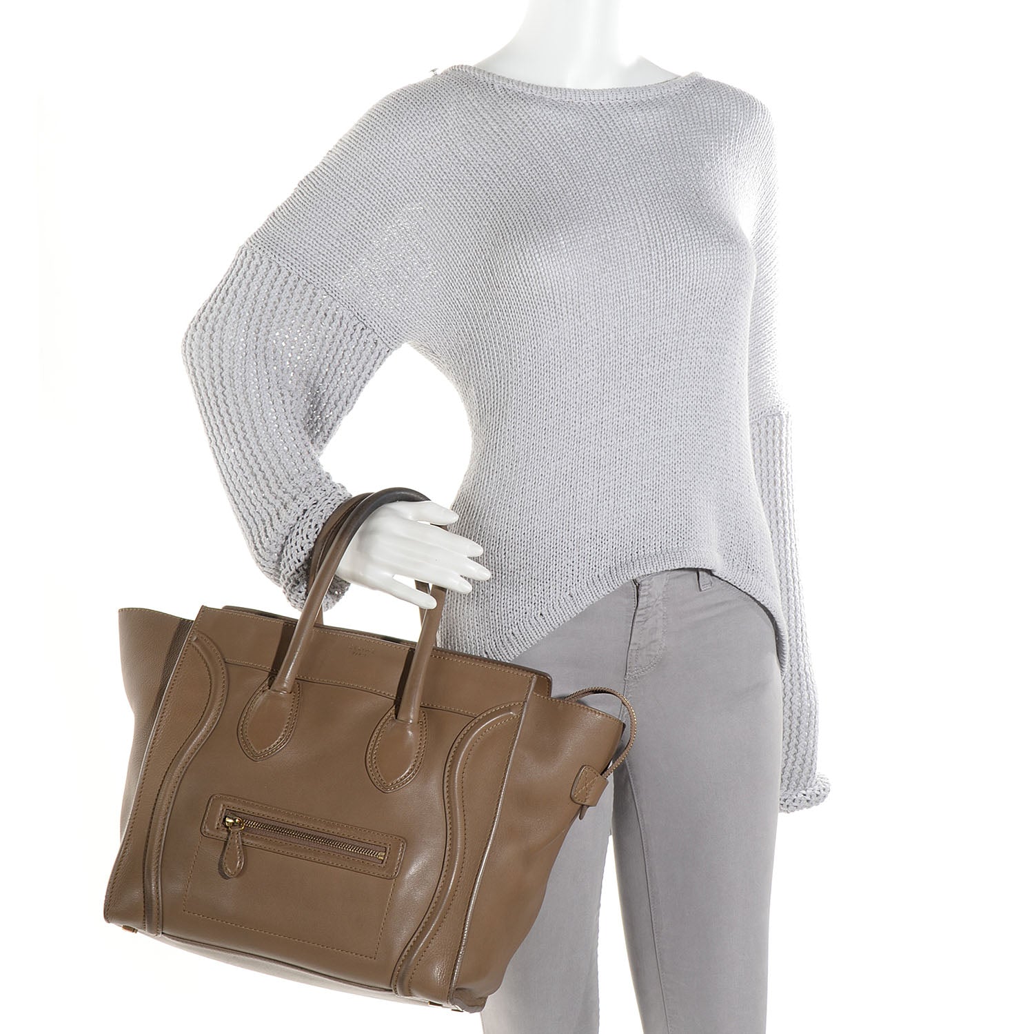 Celine Smooth Calfskin Mini Luggage Camel 2 of 13