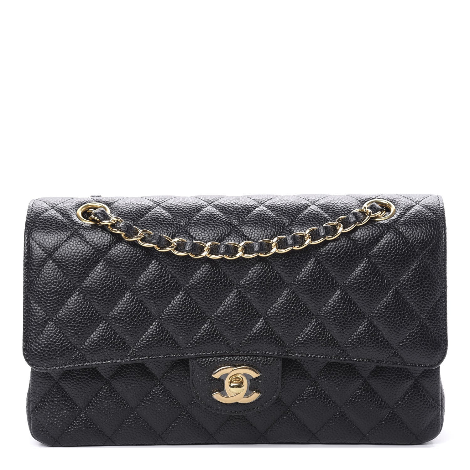 Chanel Caviar Quilted Medium Double Flap Black 1 of 12