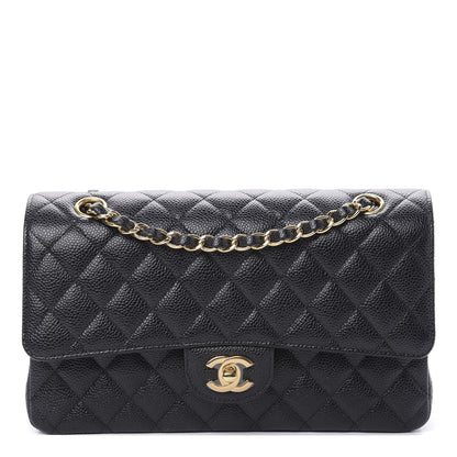 Chanel Caviar Quilted Medium Double Flap Black 1 of 12