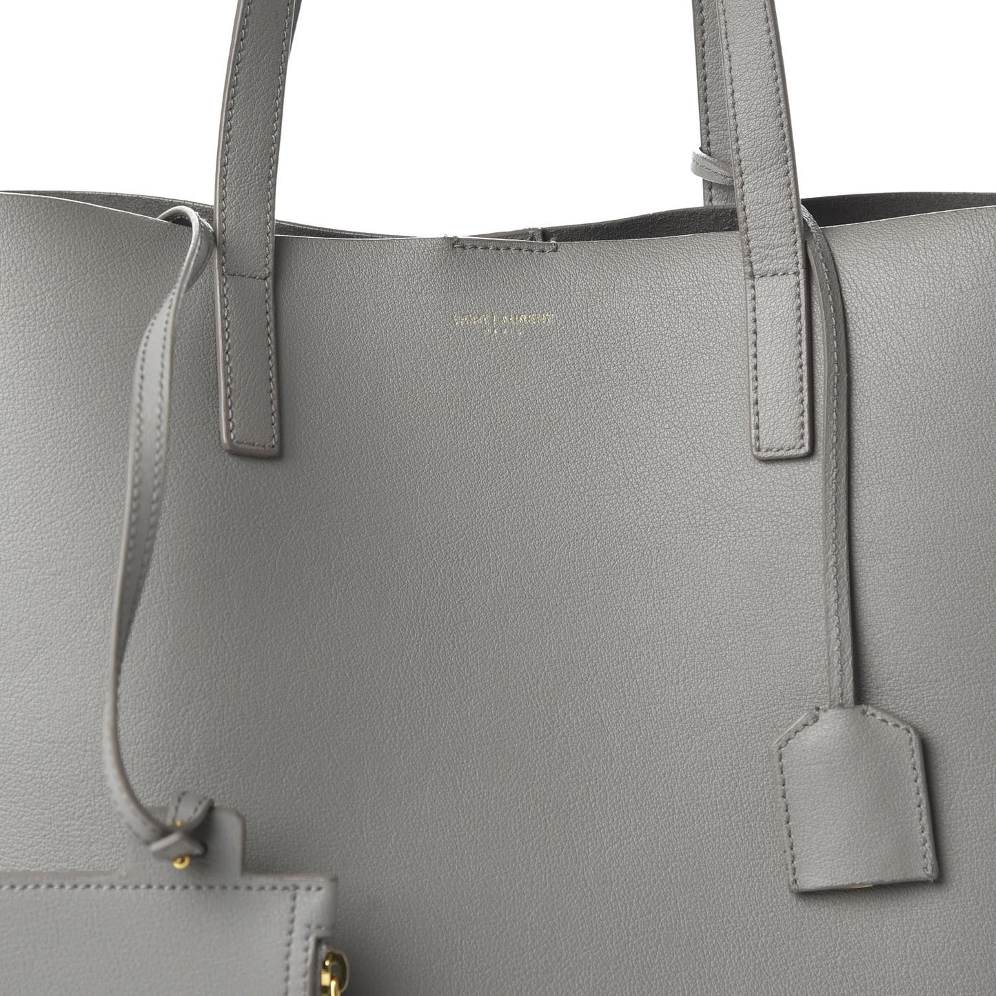 Calfskin Medium Shopping Tote Oyster Grey