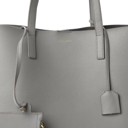 Saint Laurent Calfskin Medium Shopping Tote Oyster Grey 9 of 9