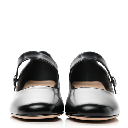 Christian Dior Brushed Calfskin Uniform 30mm Pumps 38 Black 2 of 8