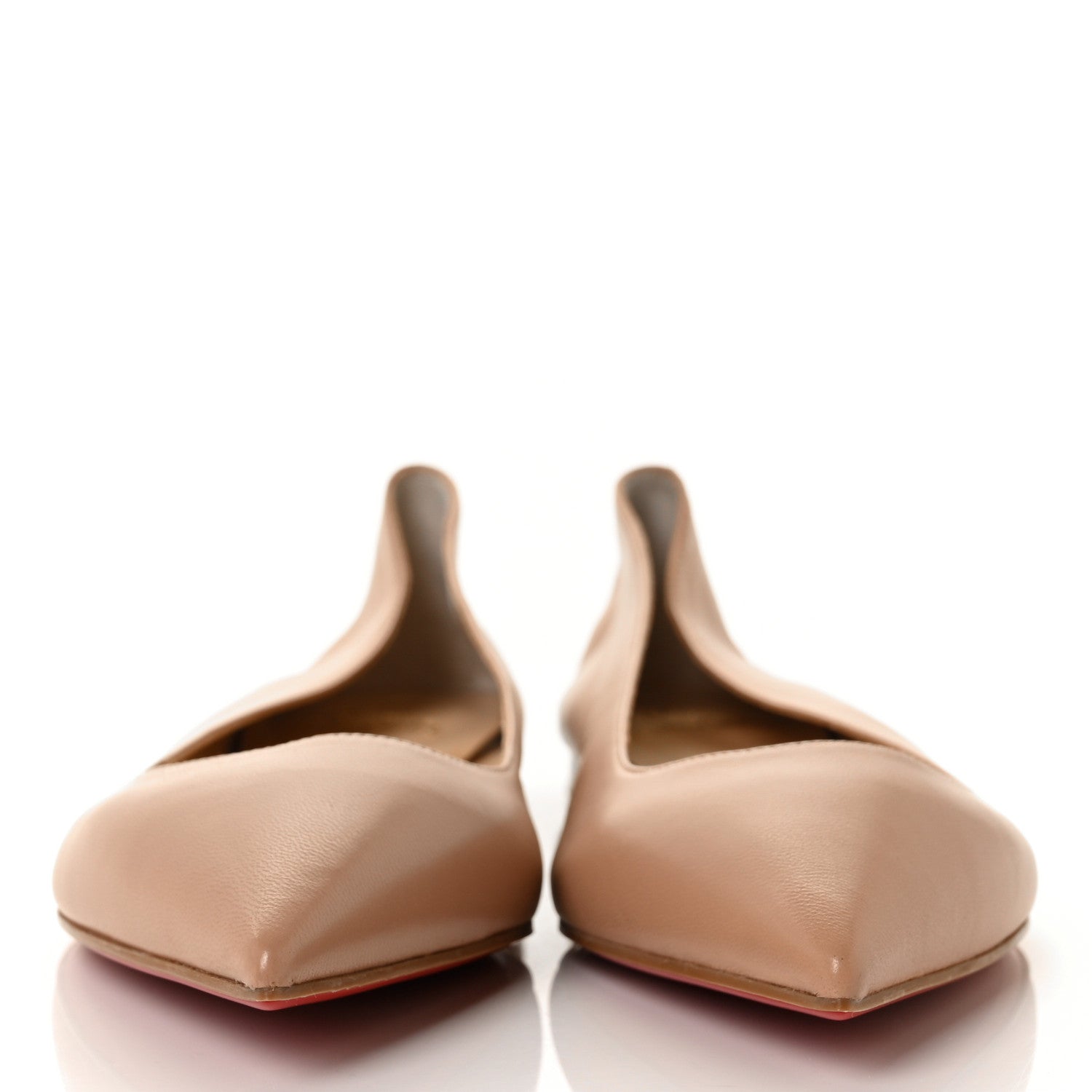 Christian Louboutin Shiny Nappa Ballalla Flats 41 Nude 2 of 8