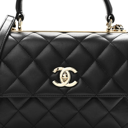 Chanel Lambskin Quilted Small Trendy CC Dual Handle Flap Bag Black 8 of 10