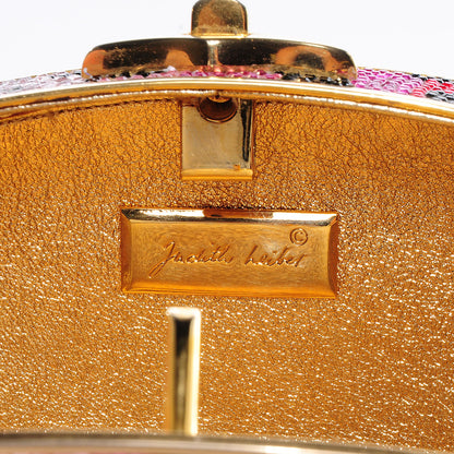 Judith Leiber Swarovski Crystal Leopard Rainbow Clutch 6 of 7