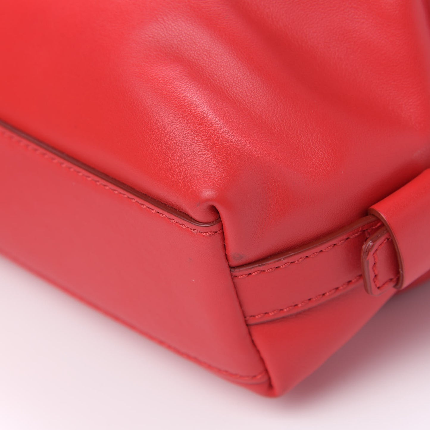 Calfskin Micro Nightingale Logo Strap Red
