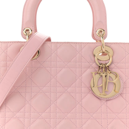Christian Dior Lambskin Cannage Medium Lady Dior Light Pink 8 of 13