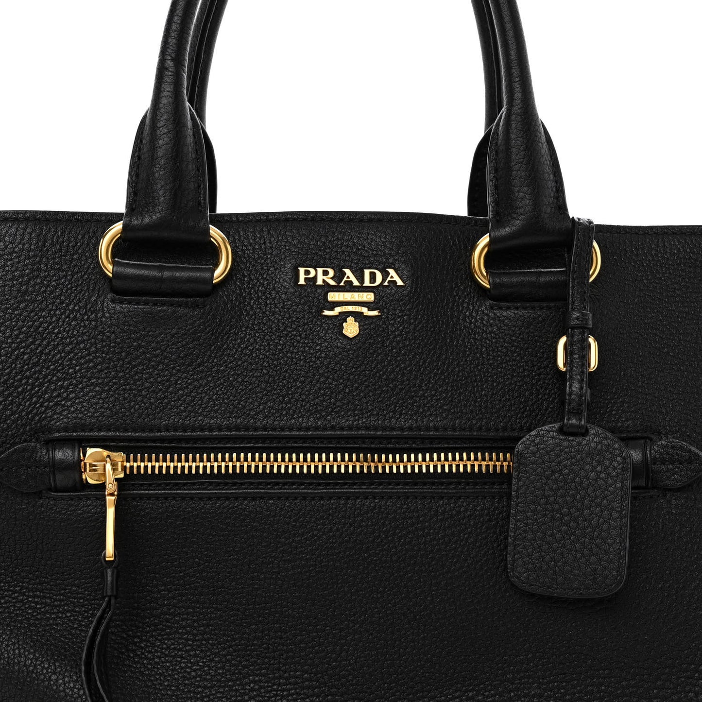 Vitello Daino Shopping Satchel Black