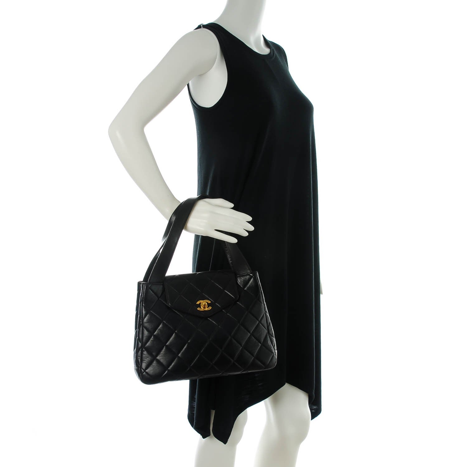 Chanel Lambskin Quilted Flap Shoulder Bag Black 2 of 9