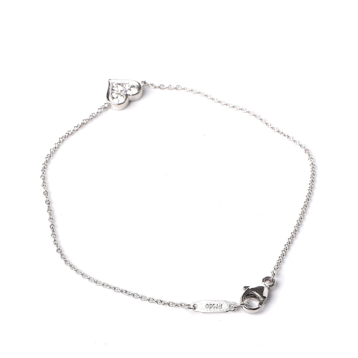 Tiffany Platinum Diamond Hearts Bracelet 3 of 5