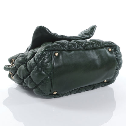 Chanel Lambskin Bubble Quilt Flap Green 4 of 7