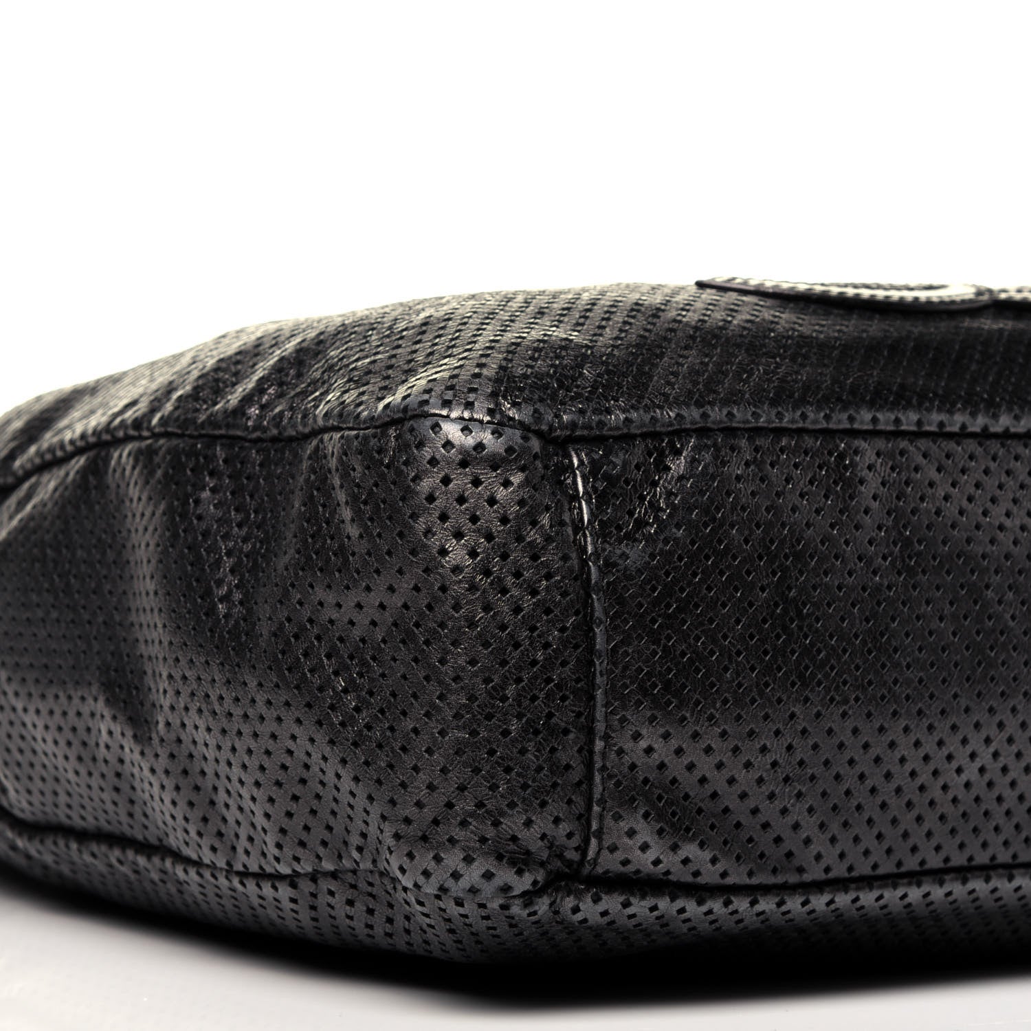 Chanel Glazed Calfskin Perforated Medium Rodeo Drive Tote Black 8 of 9