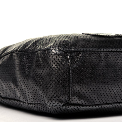 Chanel Glazed Calfskin Perforated Medium Rodeo Drive Tote Black 8 of 9