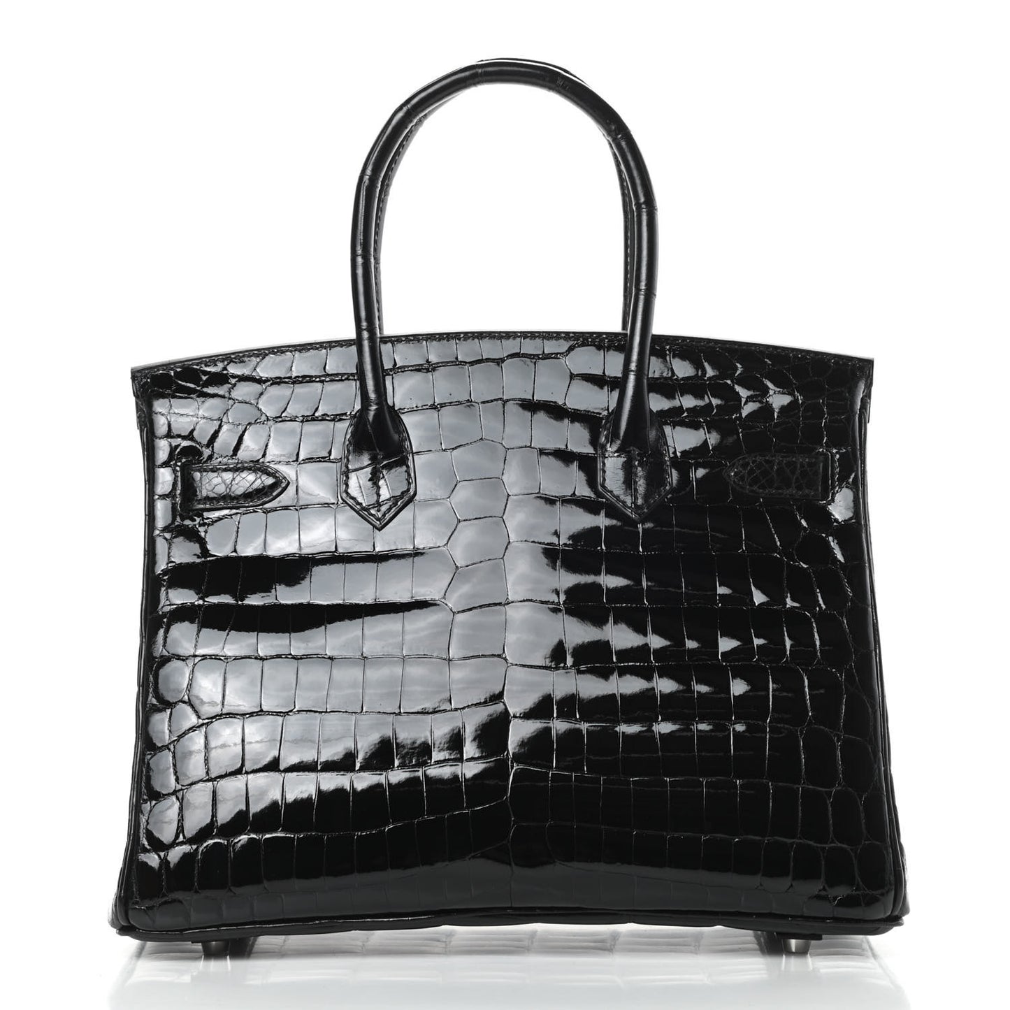 Shiny Niloticus Crocodile Birkin 30 Black