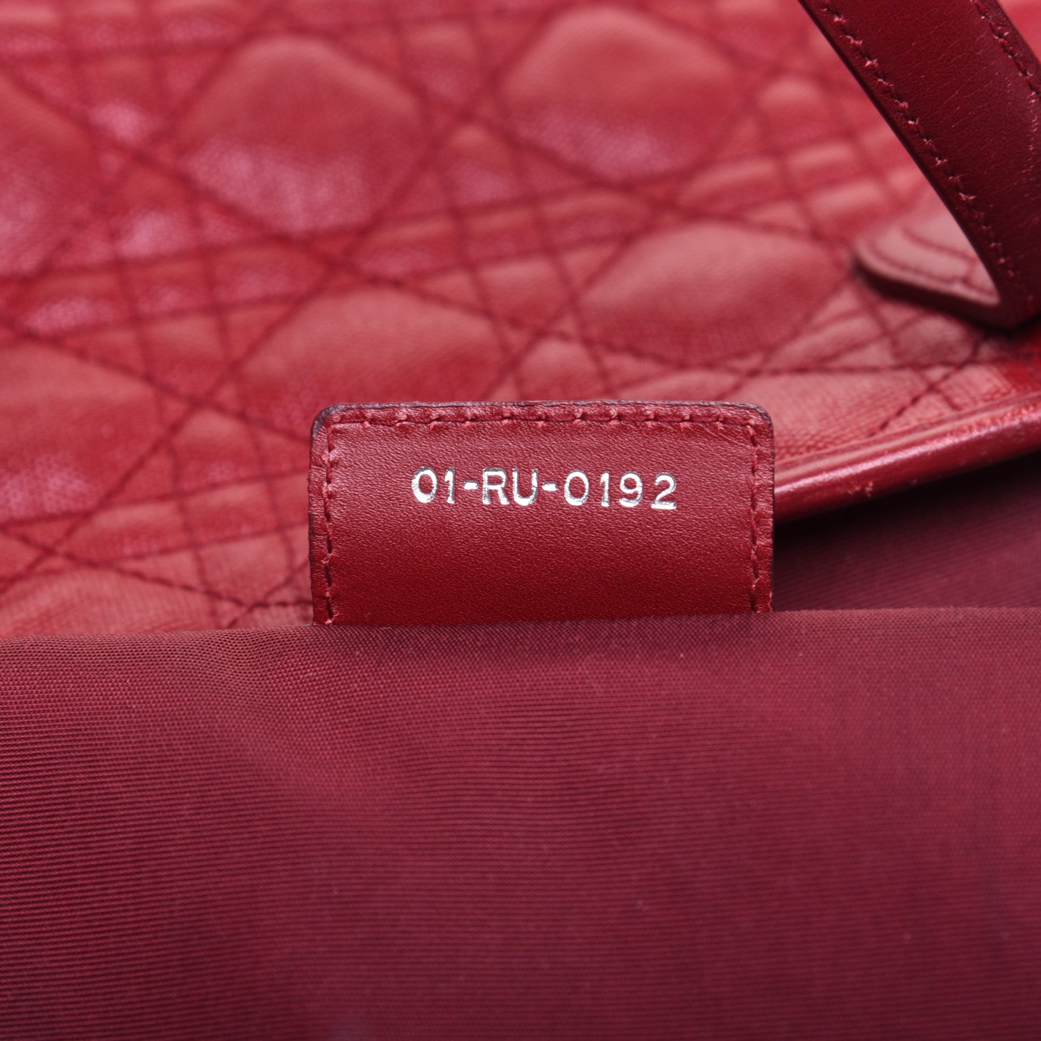 Christian Dior Coated Canvas Cannage Medium Panarea Tote Red 9 of 14
