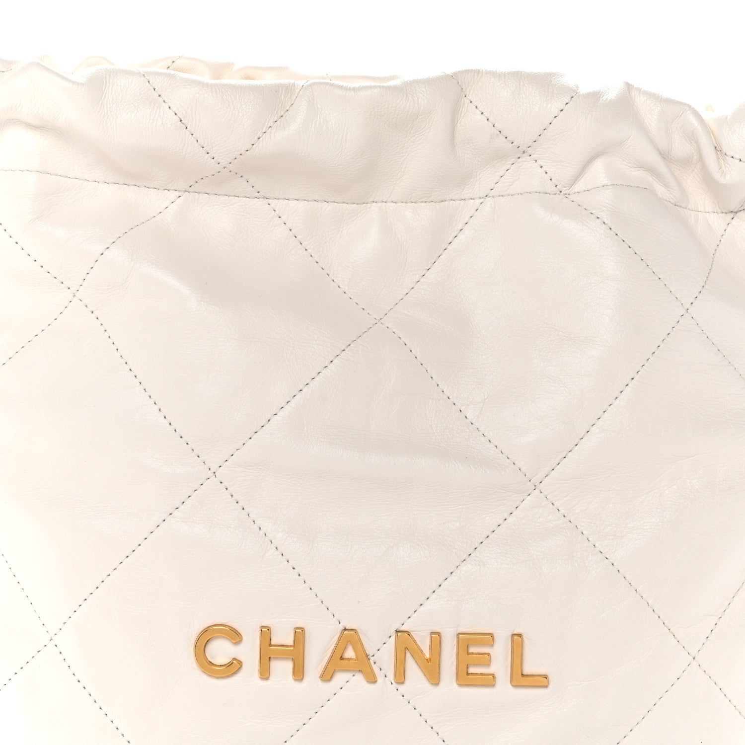 Chanel Shiny Calfskin Quilted Small Chanel 22 White 9 of 11