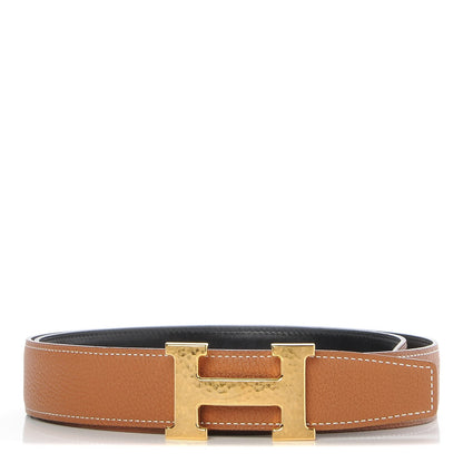 Hermes Box Togo 32mm H Belt 90 Black Gold 1 of 9
