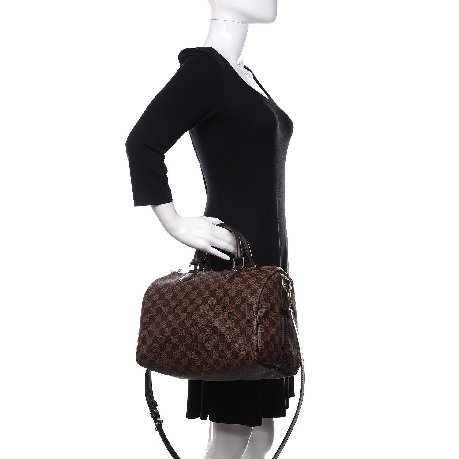 Louis Vuitton Damier Ebene Speedy Bandouliere 30 3 of 13
