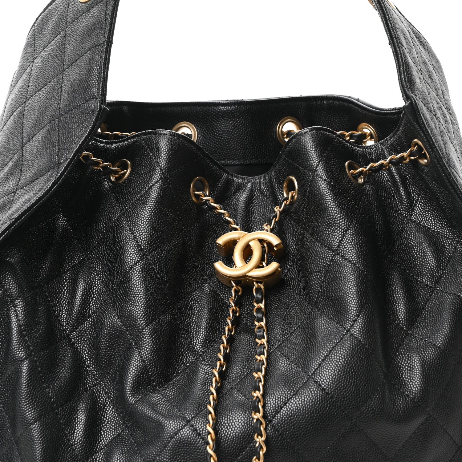 Chanel Caviar Quilted Medium Chanel 25 Handbag Black 9 of 11