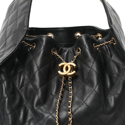 Chanel Caviar Quilted Medium Chanel 25 Handbag Black 9 of 11