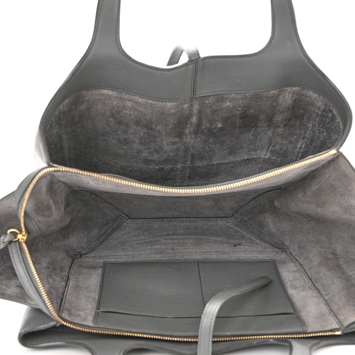 Celine Baby Grained Calfskin Medium Tri-Fold Bag Grey 5 of 15