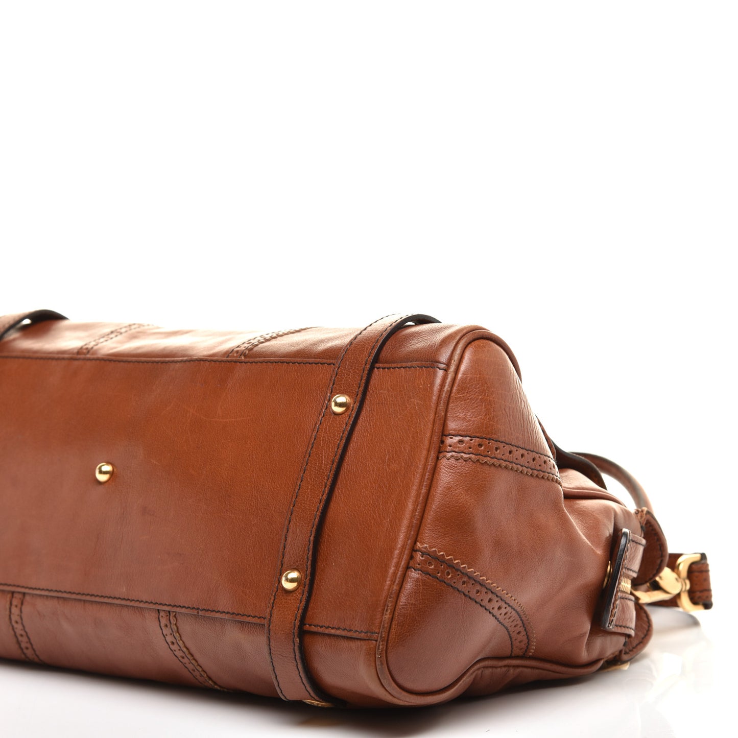 Calfskin Shoulder Bag Brown