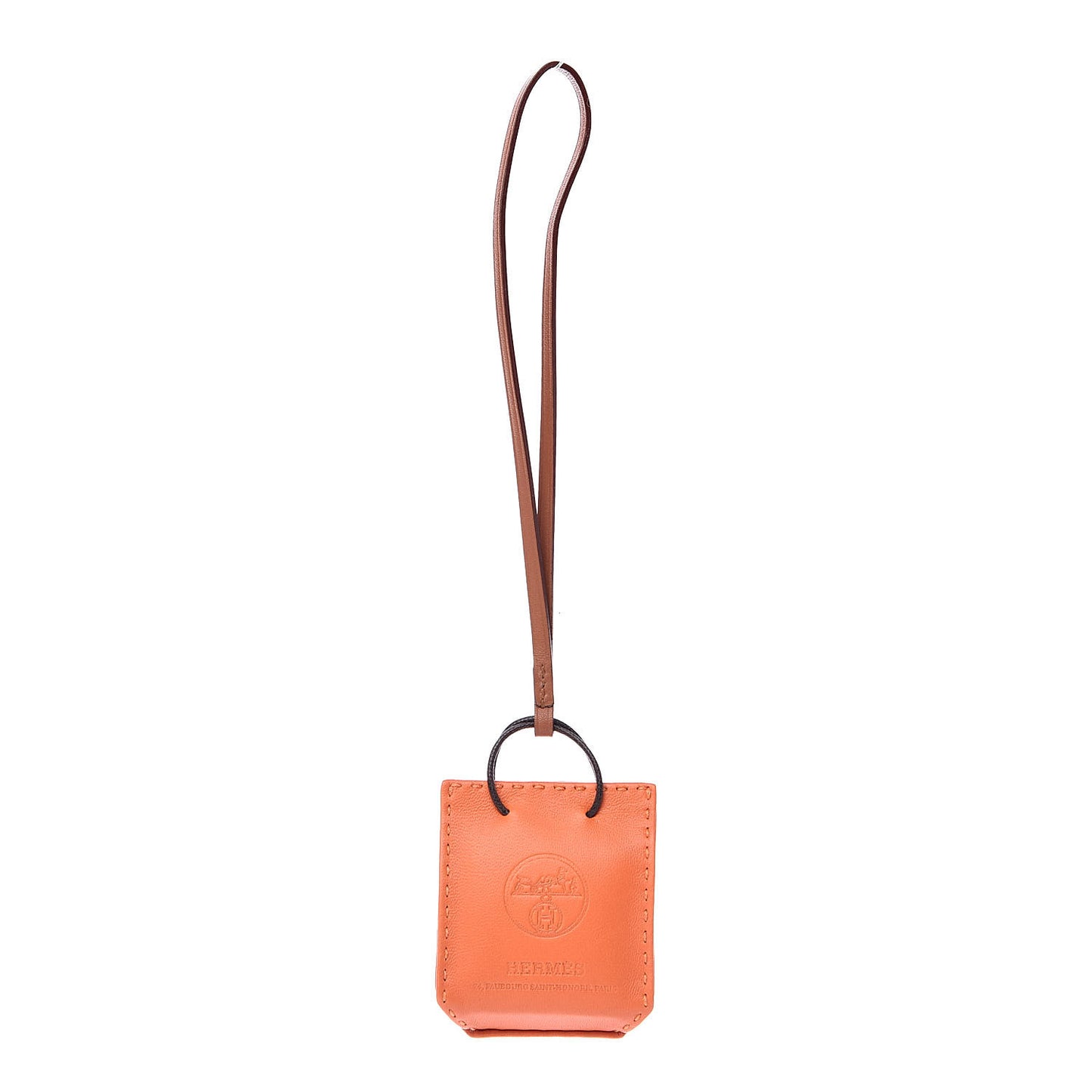 Milo Lambskin Swift Shopping Bag Charm Feu Gold