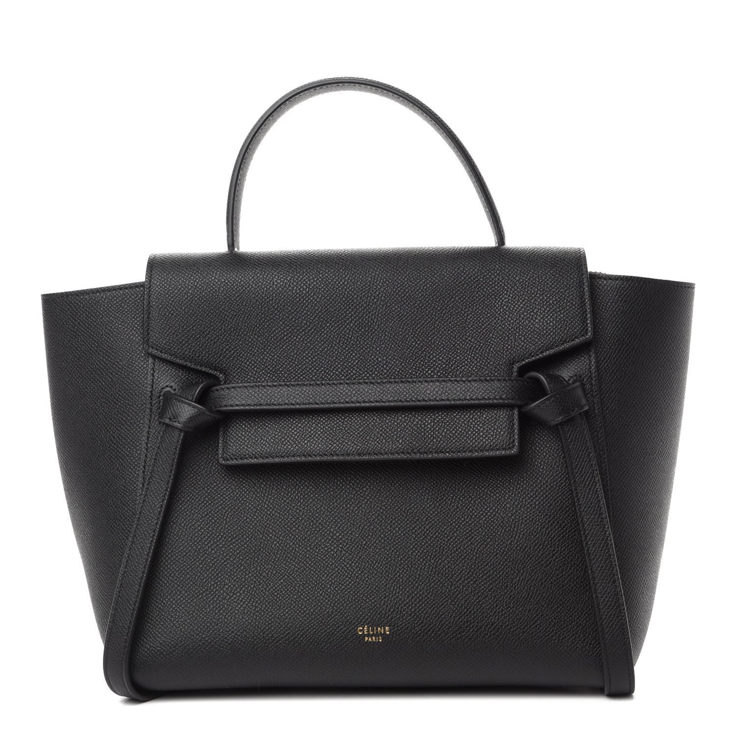 Grained Calfskin Micro Belt Bag Black