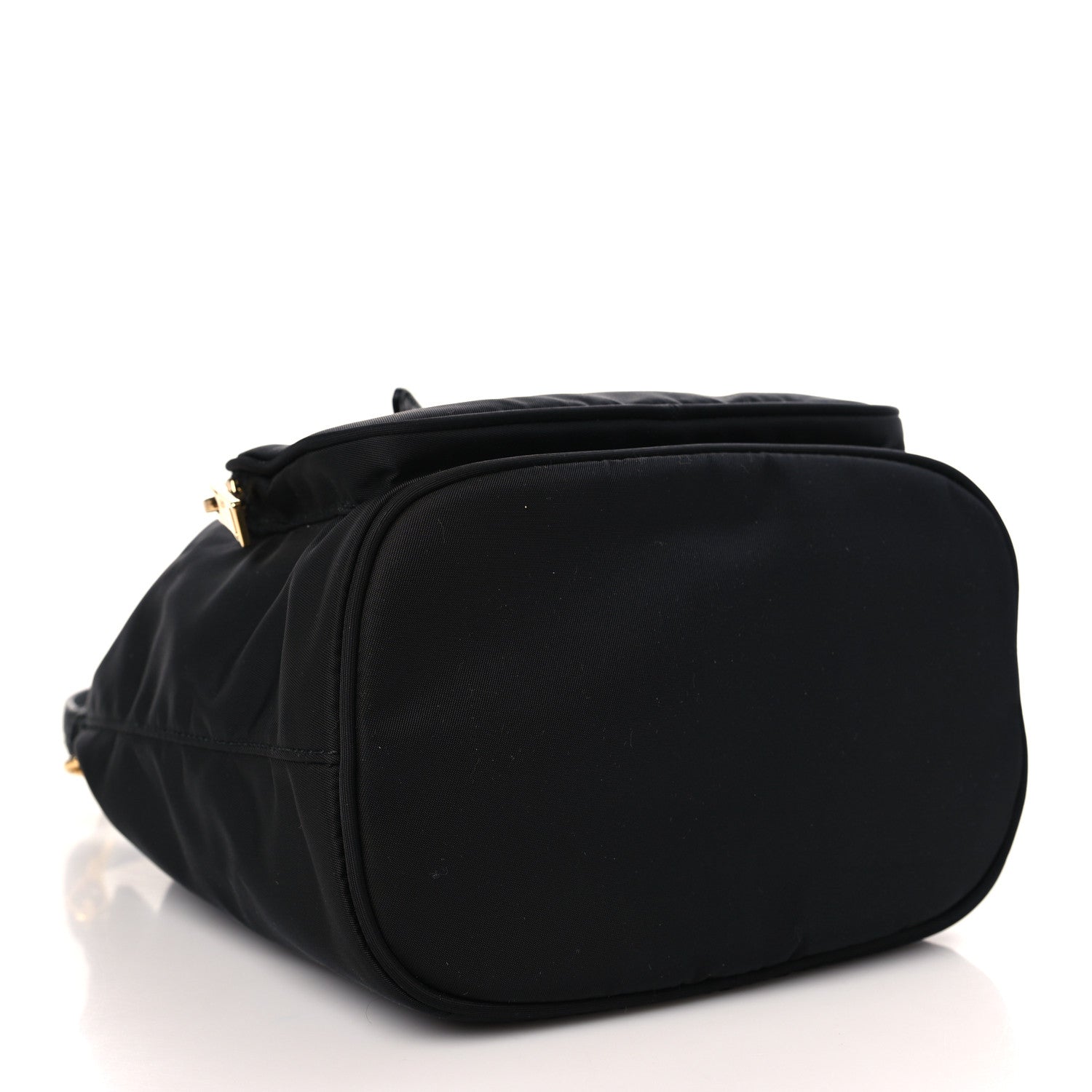 Prada Saffiano Tessuto Nylon Mini Bucket Crossbody Bag Black 4 of 9