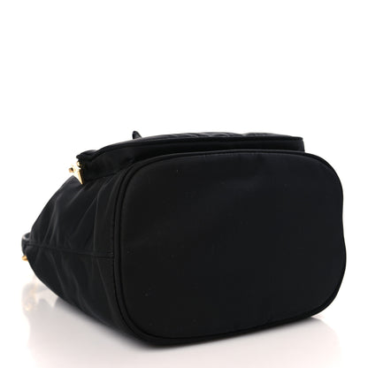 Prada Saffiano Tessuto Nylon Mini Bucket Crossbody Bag Black 4 of 9