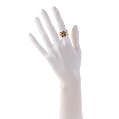 Tiffany 18K Yellow Gold White Ceramic T Cutout Ring 5 2 of 6